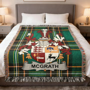McGrath Irish Woven Blanket | Family Crest Tartan Throw
