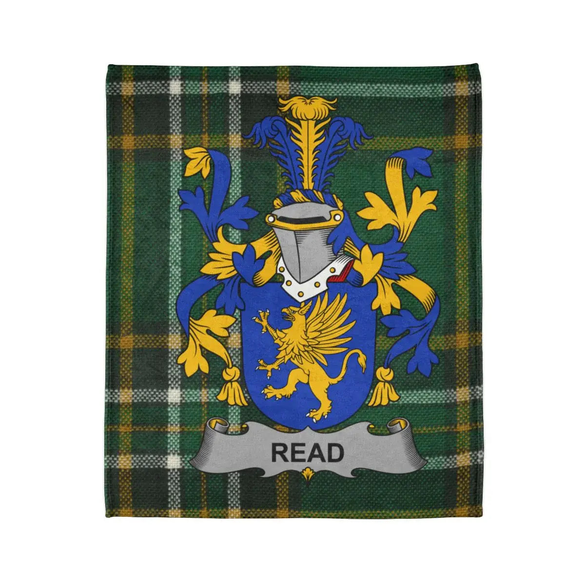 Heraldic Crest Plaid Pattern Blanket Product
