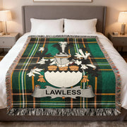 Lawless Irish Heritage Woven Blanket | Family Crest Tartan Throw