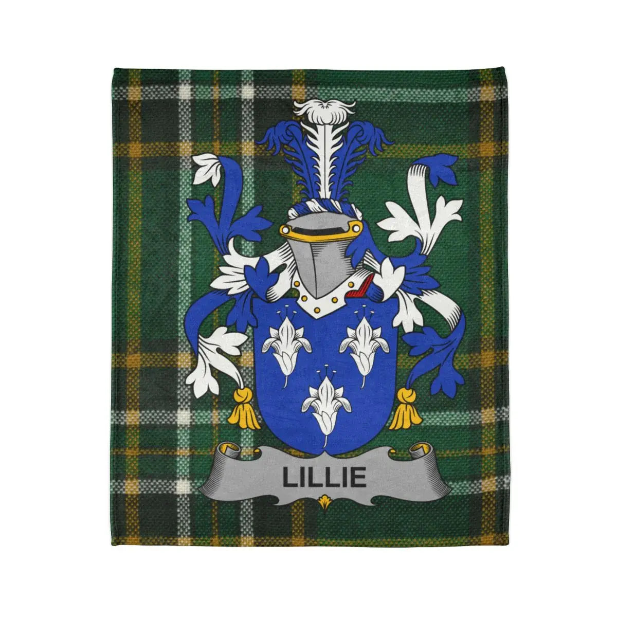 Personalized Lillie Family Crest Plaid Pattern Blanket product