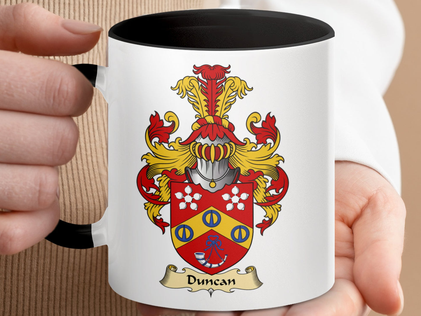 Clan Duncan Scottish coat of arms accent coffee Mug - Living Stone Gifts