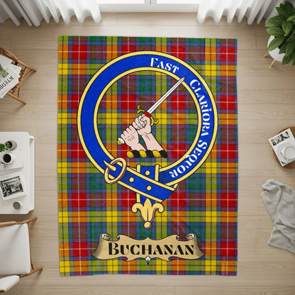 Buchanan Clan Tartan Crest Indoor Area Rug product