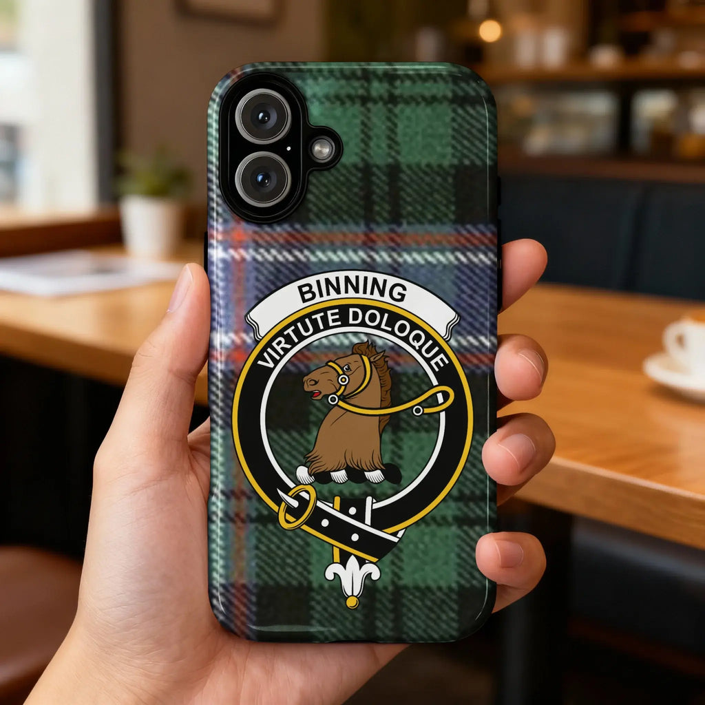 Binning Virtute Doloque Tartan Phone Case