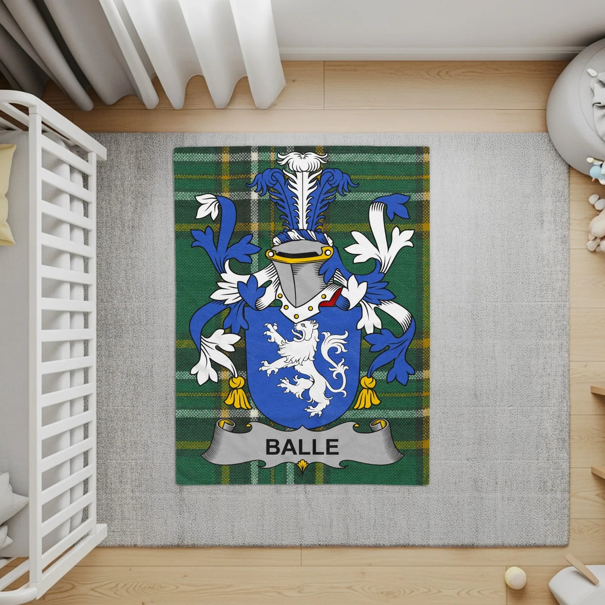 Custom Family Crest Area Rug Personalized Home Decor product