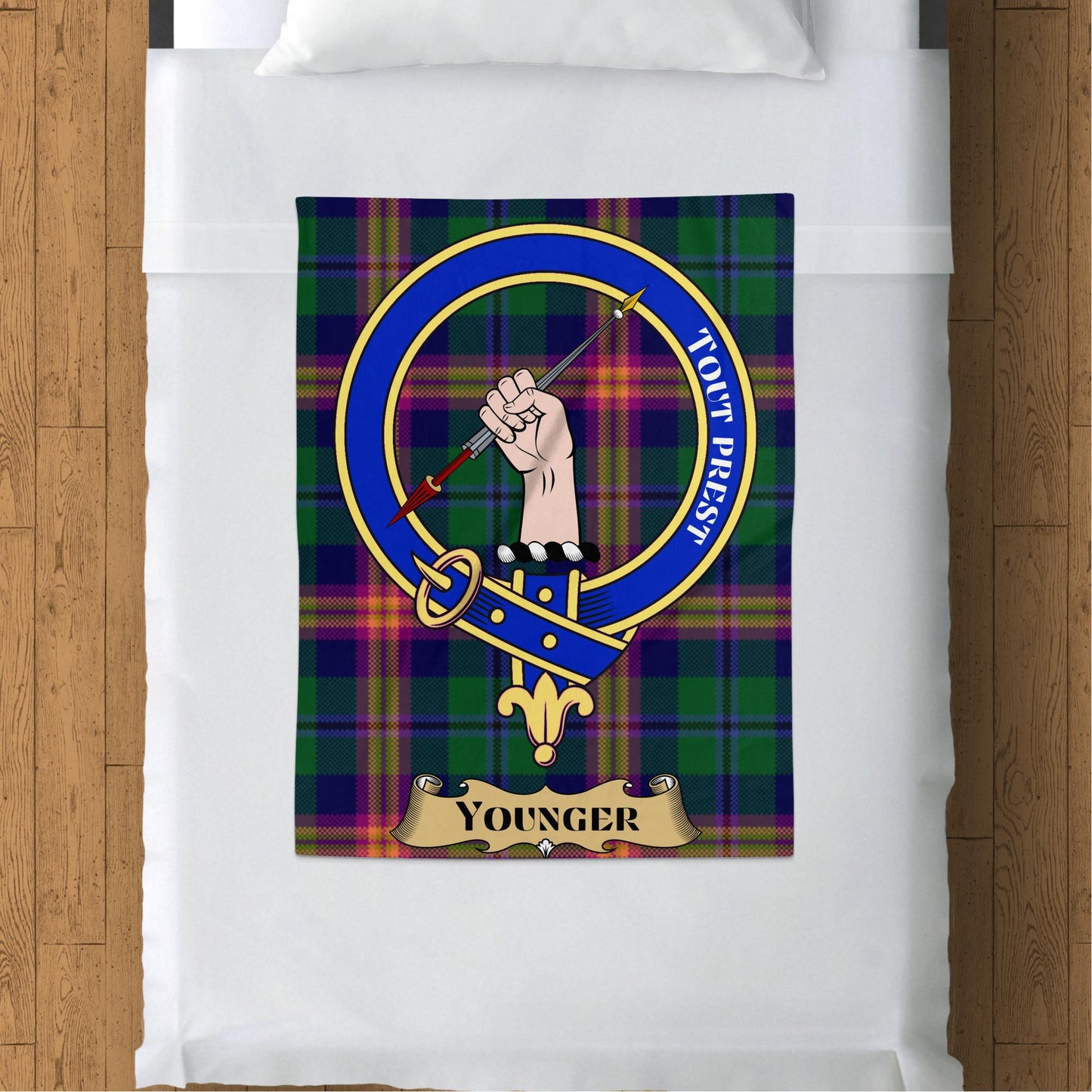 Scottish Clan Younger Tout Prest Tartan Throw Blanket - Living Stone Gifts