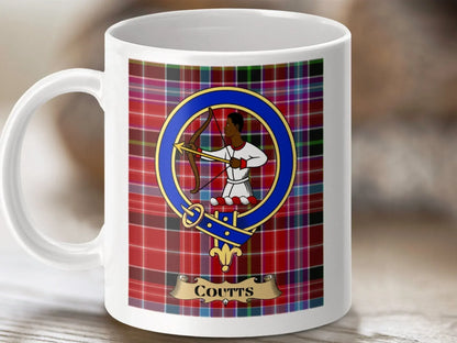 Coutts Family Crest Tartan Design Mug product