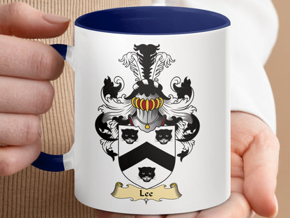 Clan Lee Scottish Coat of Arms Accent Mug - Living Stone Gifts