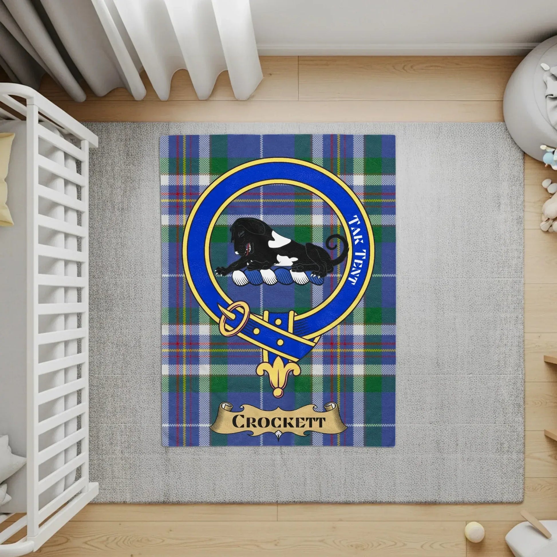 Crockett Family Crest Tartan Patterned Rug product