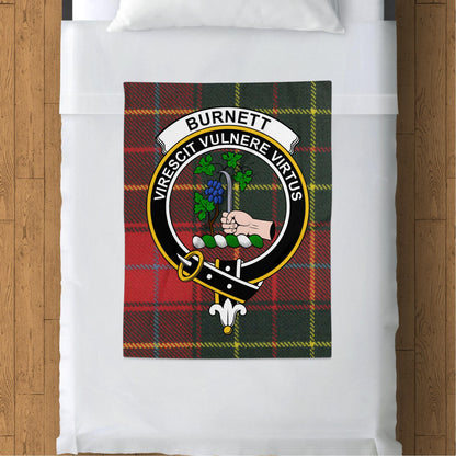 Burnett Clan Crest Scottish Tartan Throw Blanket - Living Stone Gifts