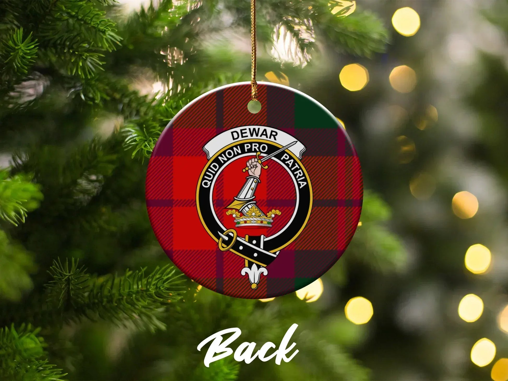 Dewar Clan Tartan Christmas Ornament product type