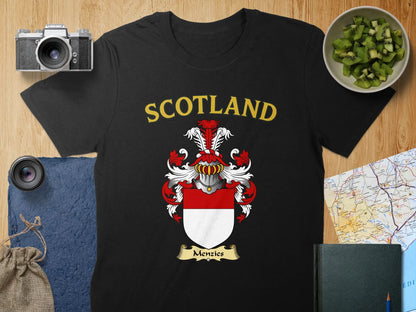 Scotland Menzies Coat Of Arms Design T-shirt Product