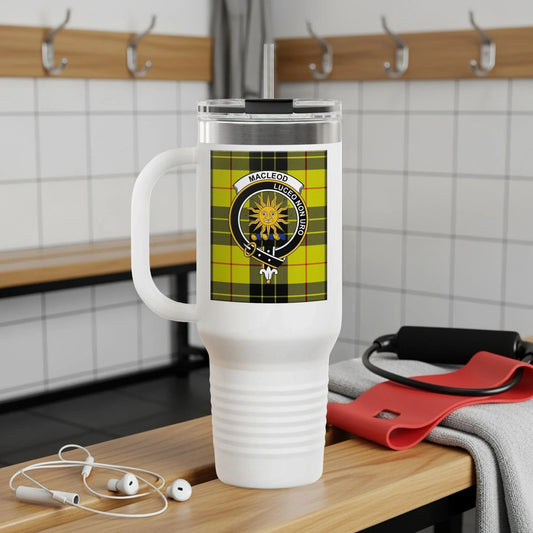 MacLeod Tartan Travel Mug with Clan Emblem product