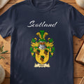 Moir Scottish family shield T-shirt in Navy