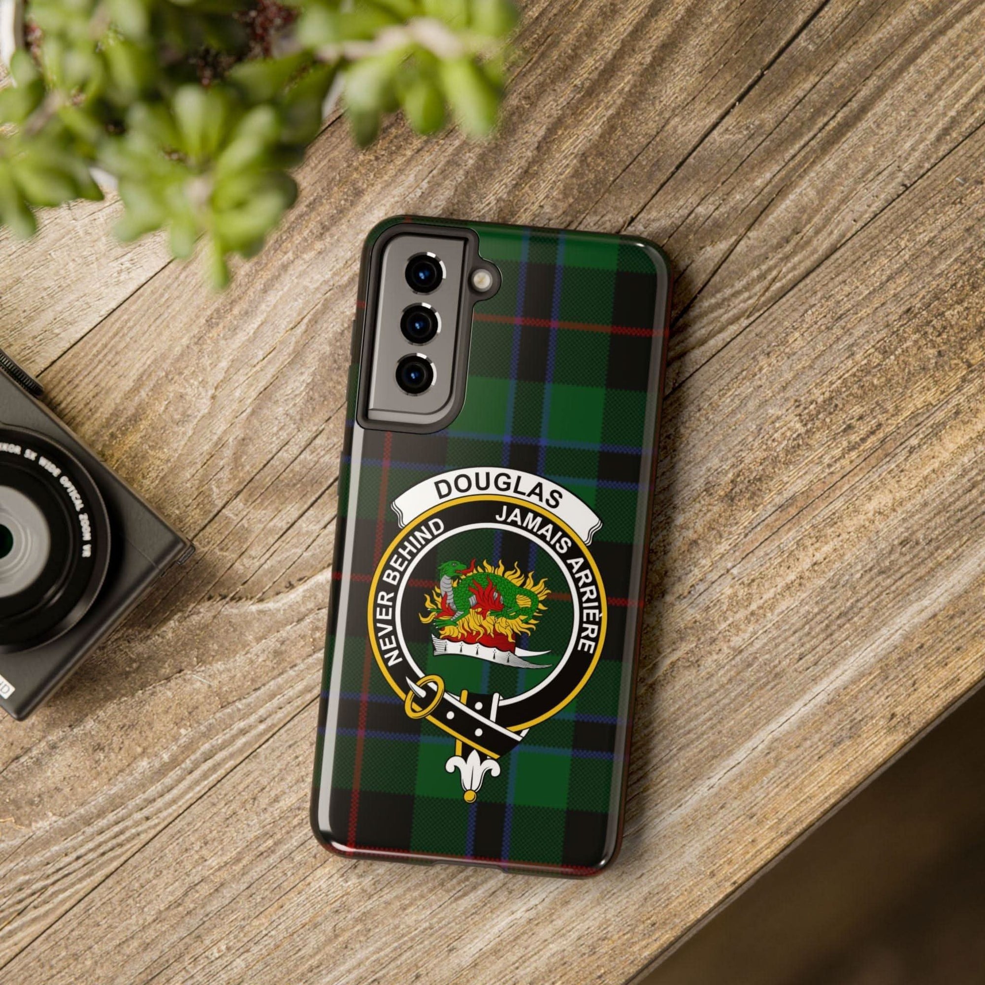 Douglas Clan Crest Tartan Design Cell Phone Case - Celtic Ancestry Gifts