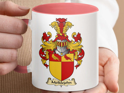 Beautifully Designed Meiklejohn Coat of Arms Mug - Living Stone Gifts