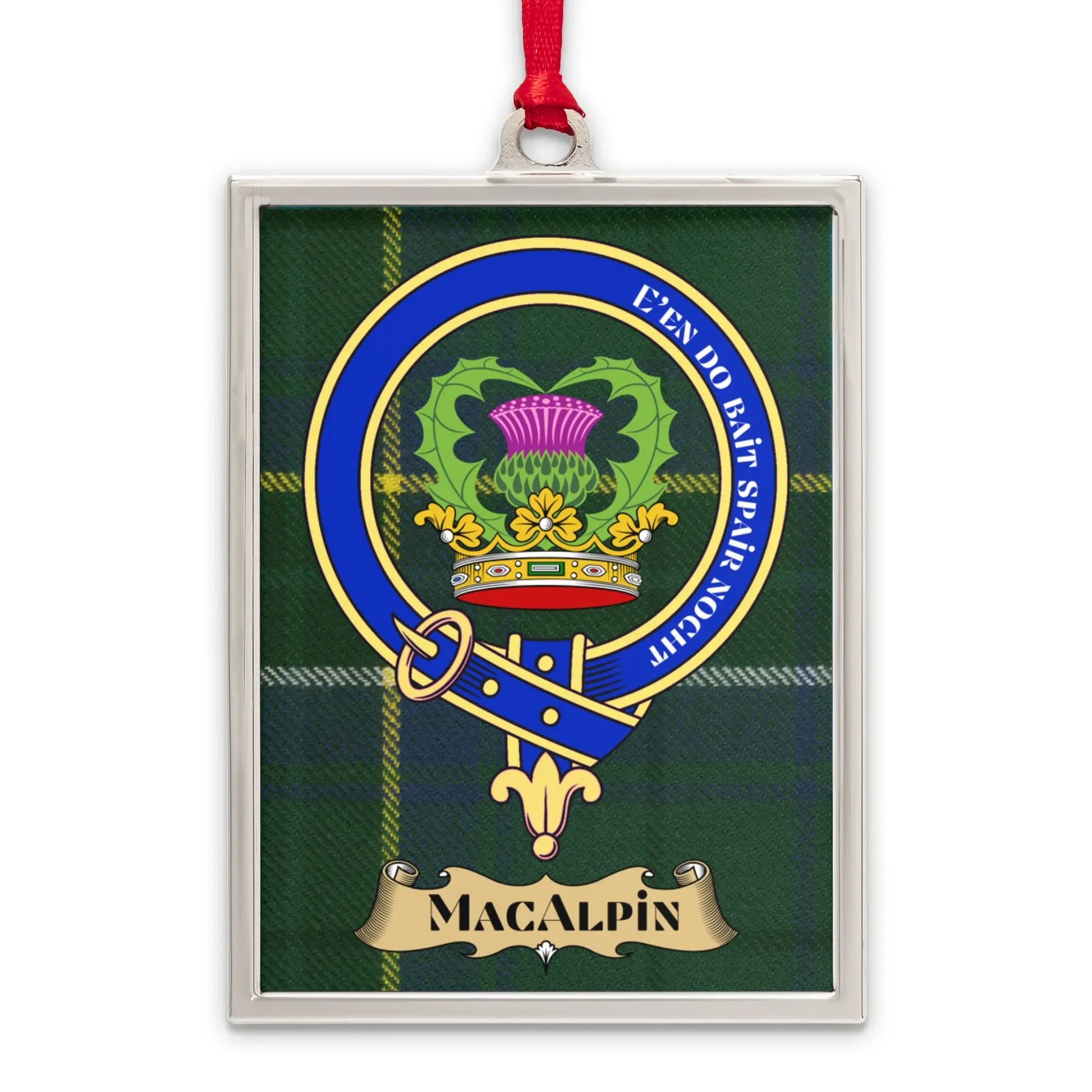 MacAlpin Clan Crest Tartan Hanging Ornament product