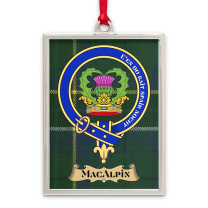 MacAlpin Clan Crest Tartan Hanging Ornament product