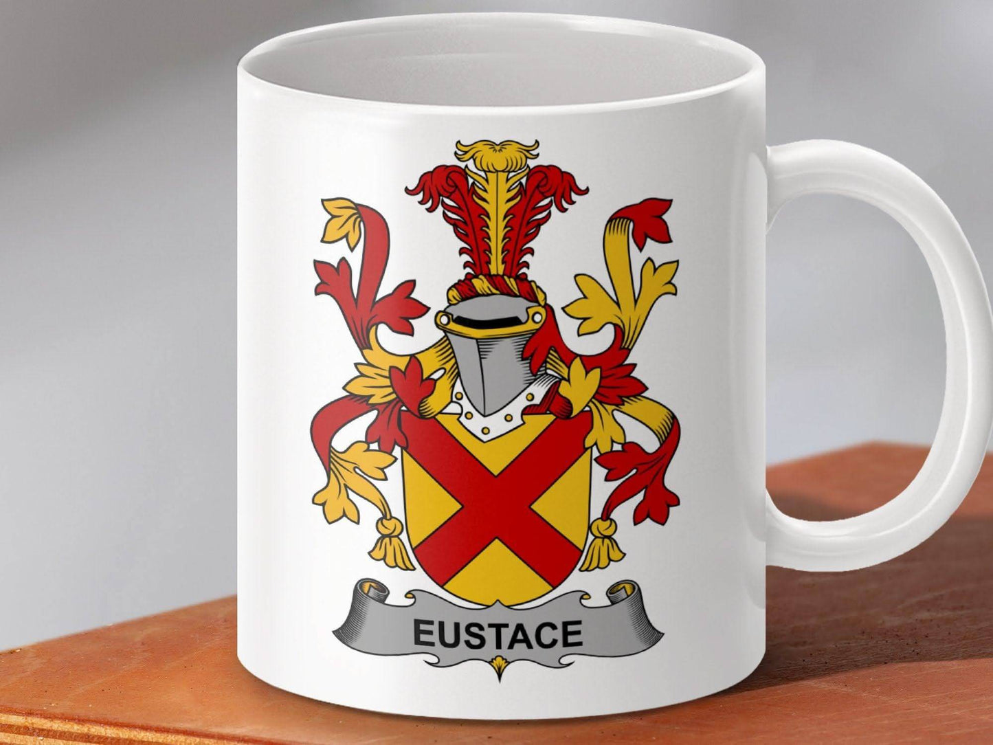 Eustace Surname Irish Family Crest Mug - Celtic Ancestry Gifts