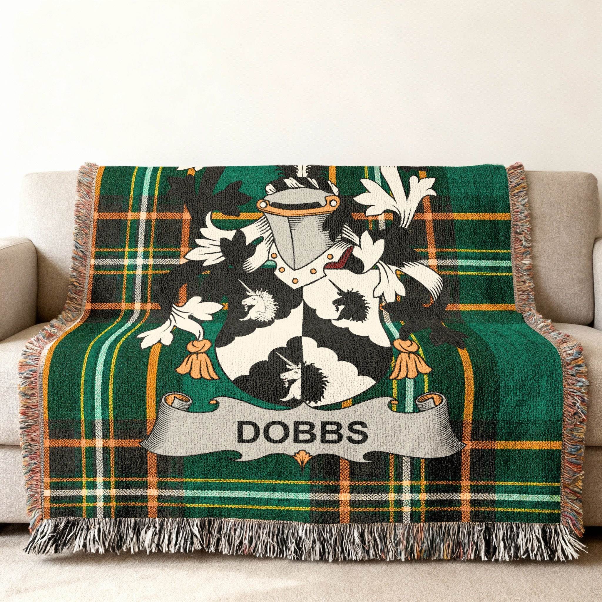Dobbs Family Crest Green Plaid product type