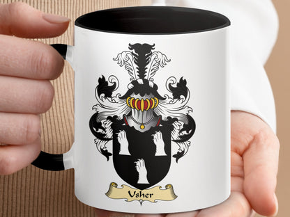 Clan Usher Scottish Coat of Arms Mug - Living Stone Gifts