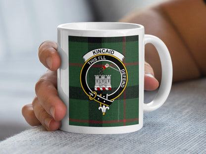 Scottish Clan Kincaid Tartan Crest Plaid Gift Mug - Living Stone Gifts