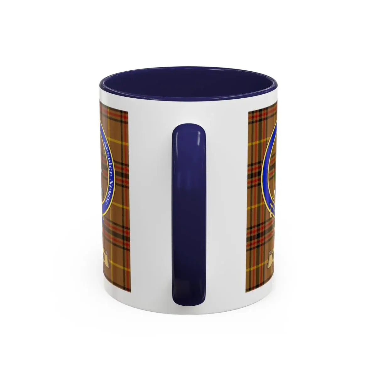 Welsh clan crest mug shown in 11 oz and 15 oz sizes
