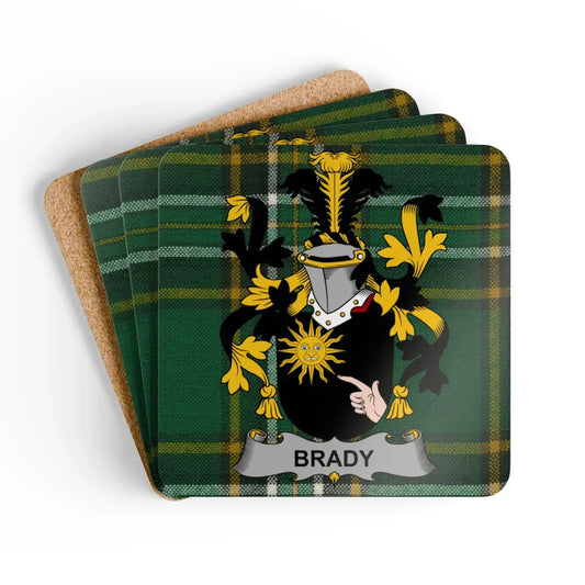 Personalized Brady Family Crest Coaster Set product