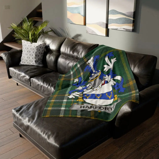 Harfort Family Crest Design Woven Throw Blanket product