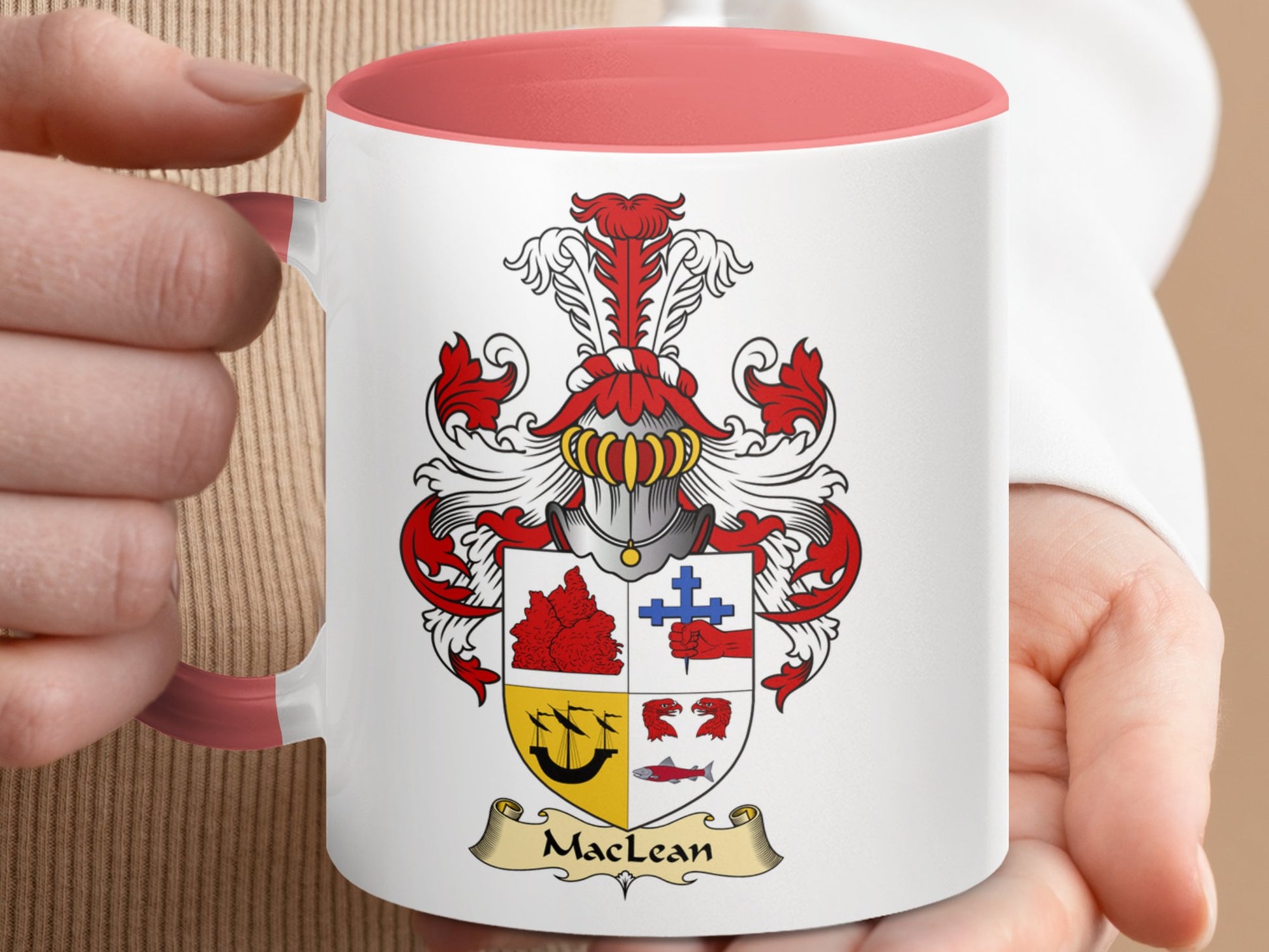 MacLean Clan Family Crest Scottish Heritage Emblem Mug - Living Stone Gifts