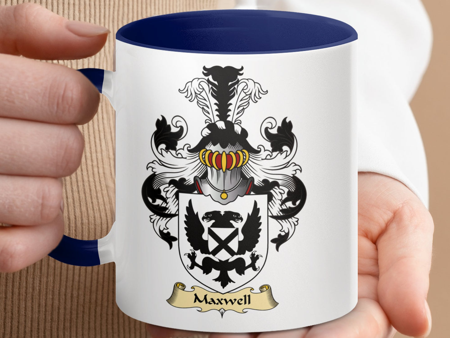 Scottish Clan Maxwell Coat of Arms Emblem Mug - Living Stone Gifts