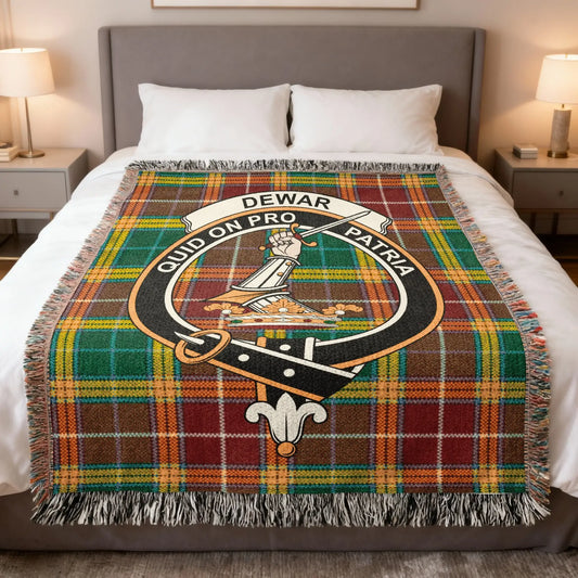 DEWAR Quid On Pro Patria Tartan Blanket for Cozy Nights
