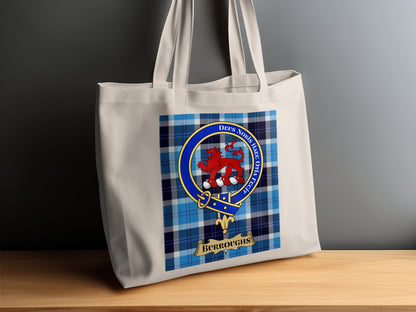 Burroughs Clan Crest Scottish Tartan Tote Bag - Living Stone Gifts