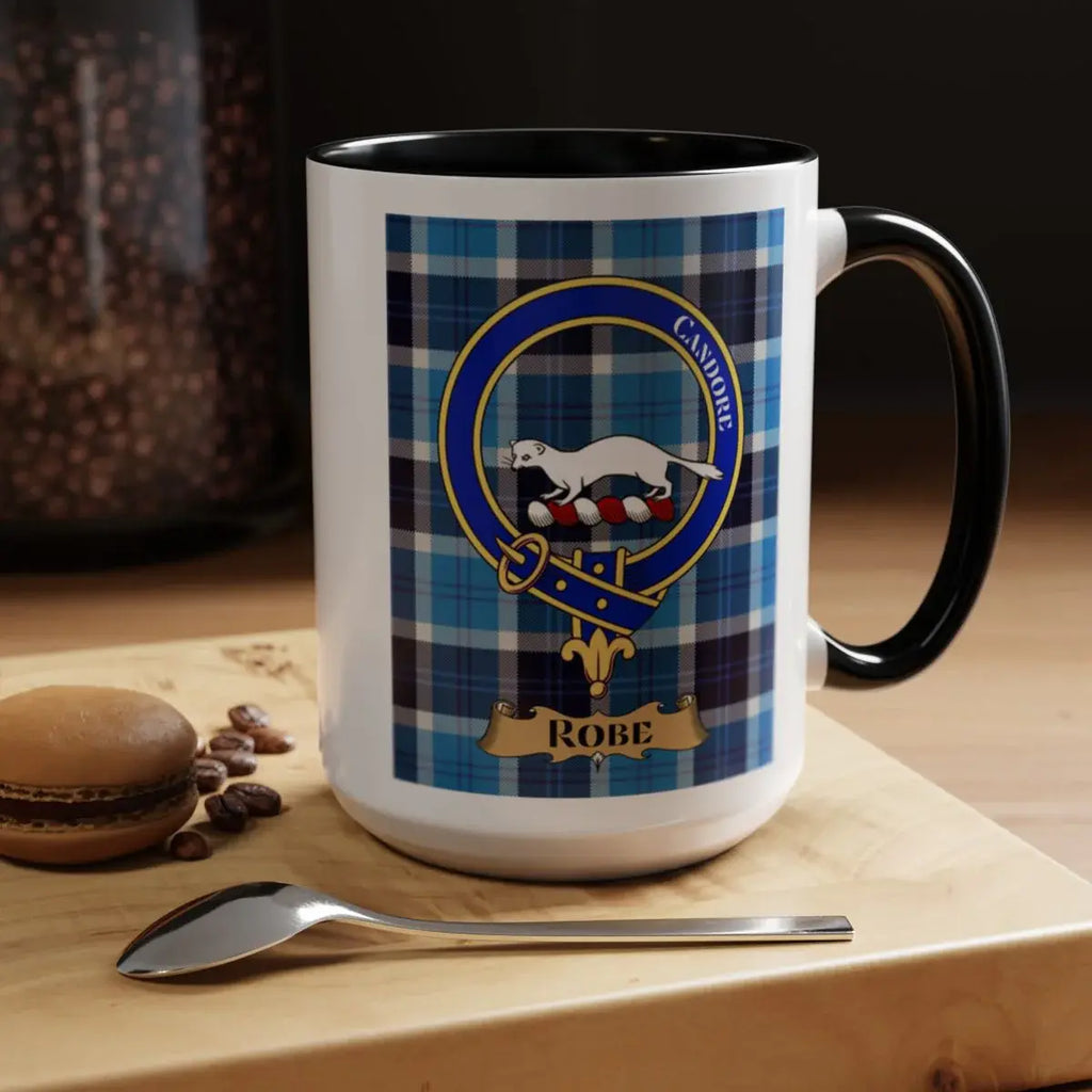 Robe Clan Crest Tartan Coffee Mug with Spoon