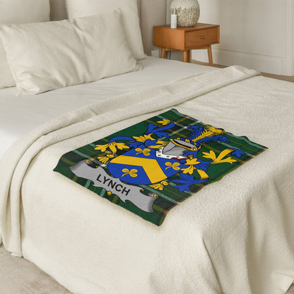 Lynch Irish Tartan Coat of Arms Throw Blanket - Living Stone Gifts