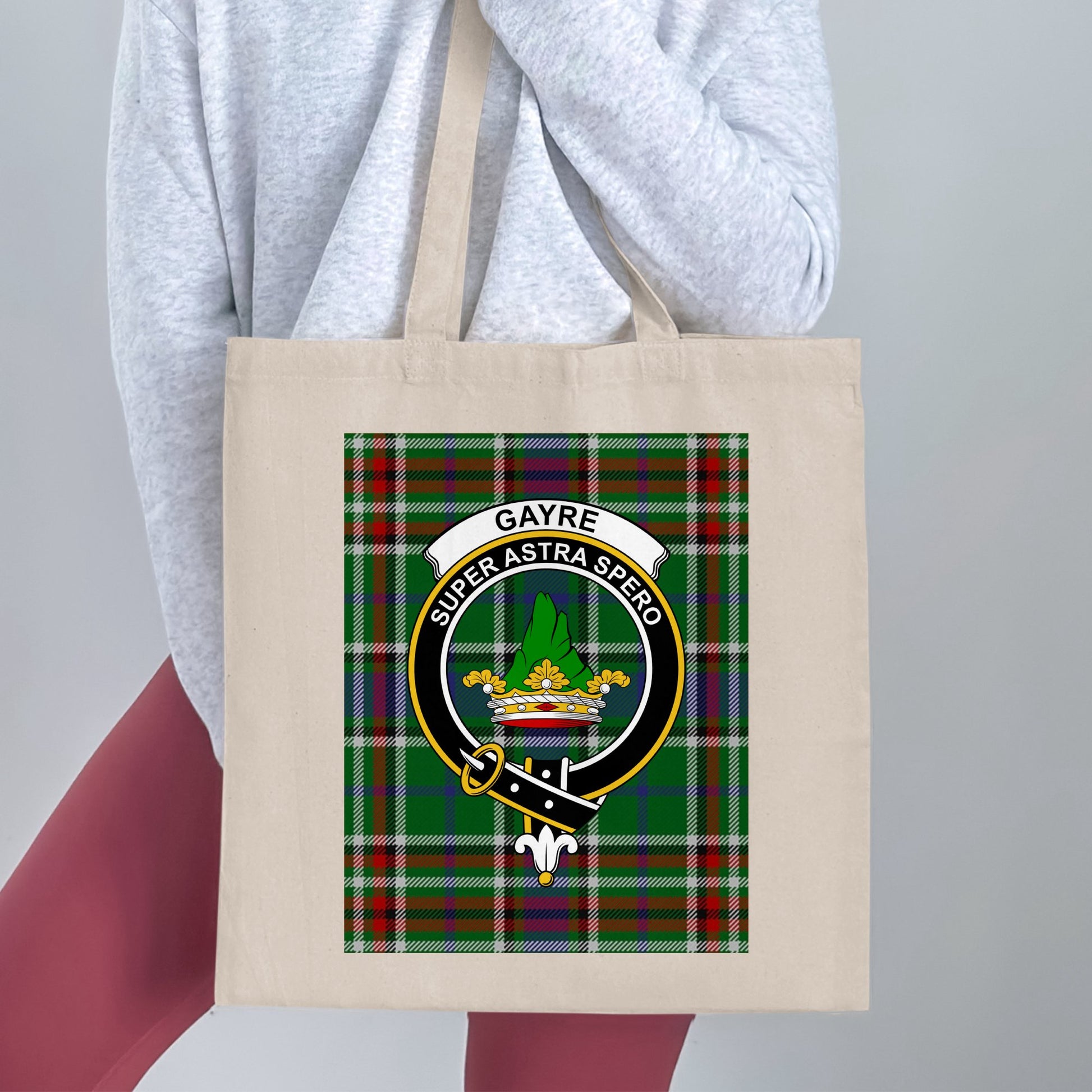 Gayre clan scottish tartan tote bag - Living Stone Gifts