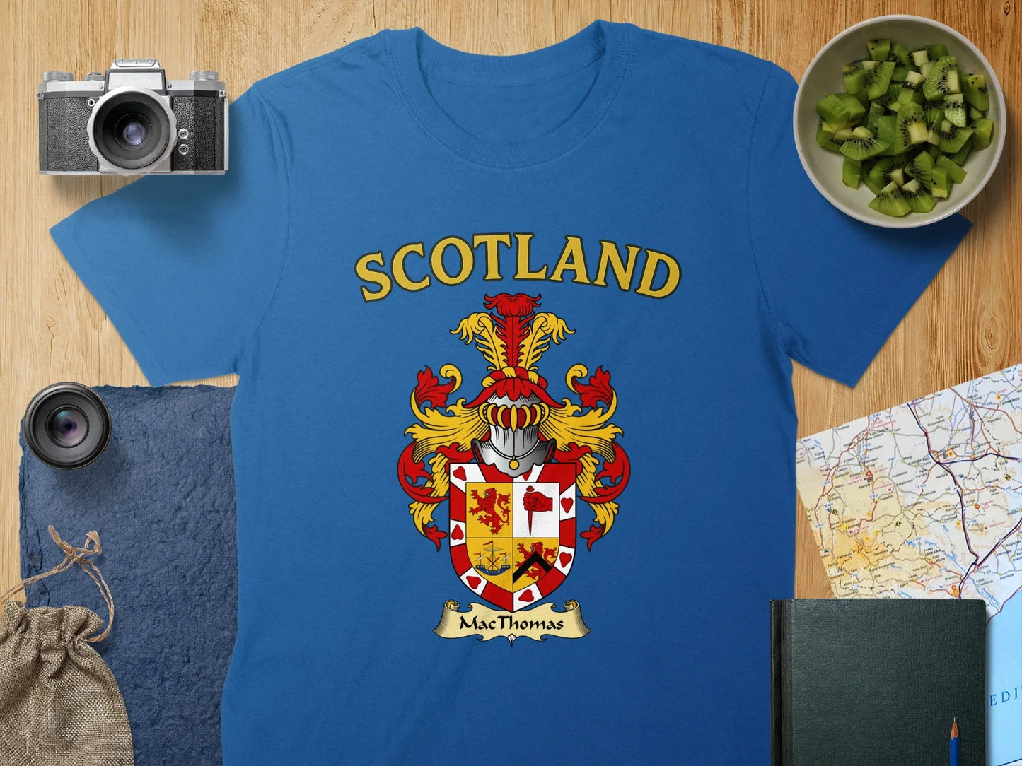 Scotland MacThomas Blue Graphic T-Shirt Novelty Product