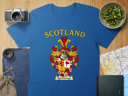 Scotland MacThomas Blue Graphic T-Shirt Novelty Product
