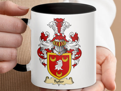 Clan Tytler Scottish Coat of Arms Family Emblem Mug - Living Stone Gifts