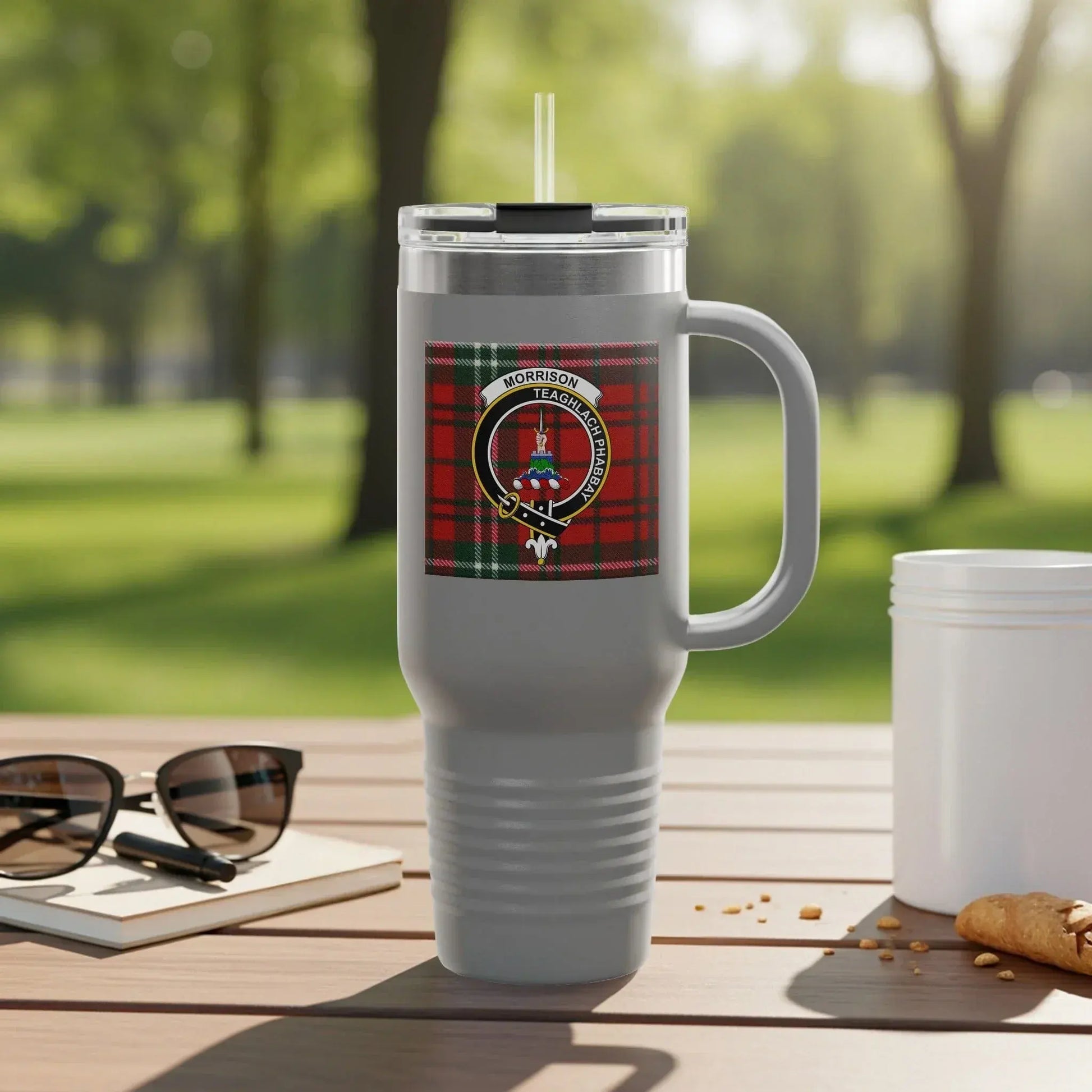 Morrison Clan Crest Plaid Tartan Travel Mug product