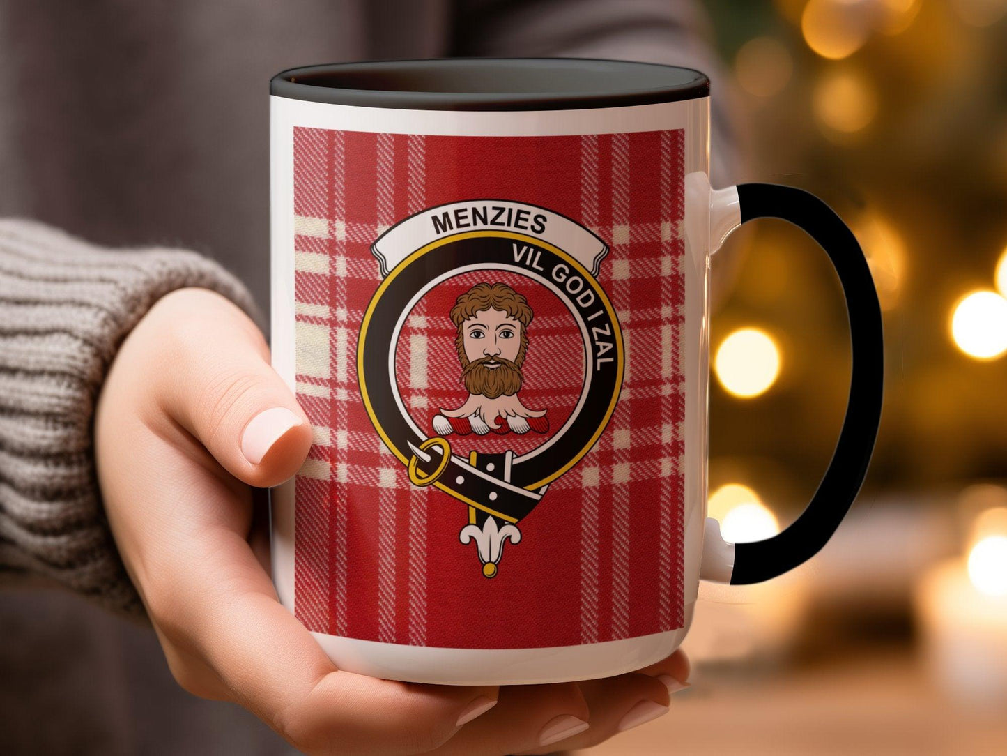 Menzies Clan Crest Tartan Mug for Scottish Heritage Lovers Mug - Living Stone Gifts