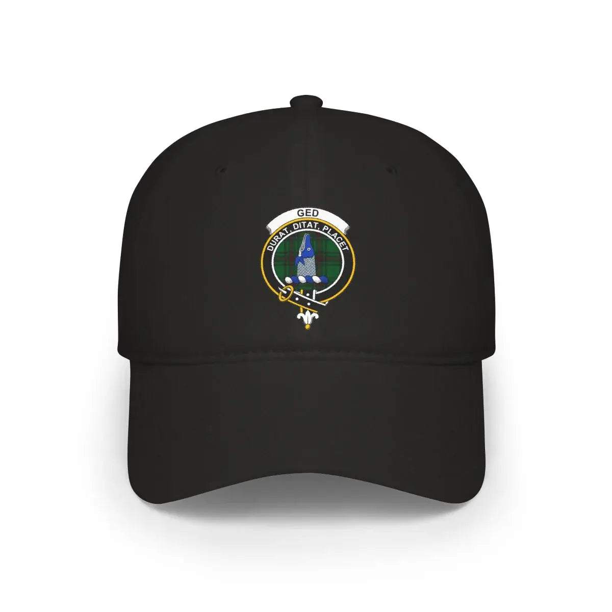 Durat.Ditat.Placet Embroidered Black Hat Baseball Cap