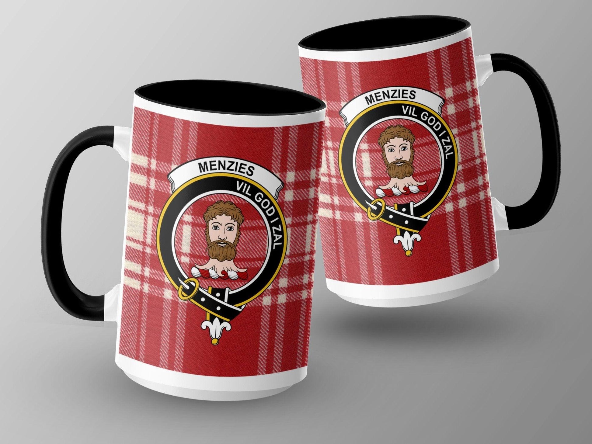 Menzies Clan Crest Tartan Mug for Scottish Heritage Lovers Mug - Living Stone Gifts