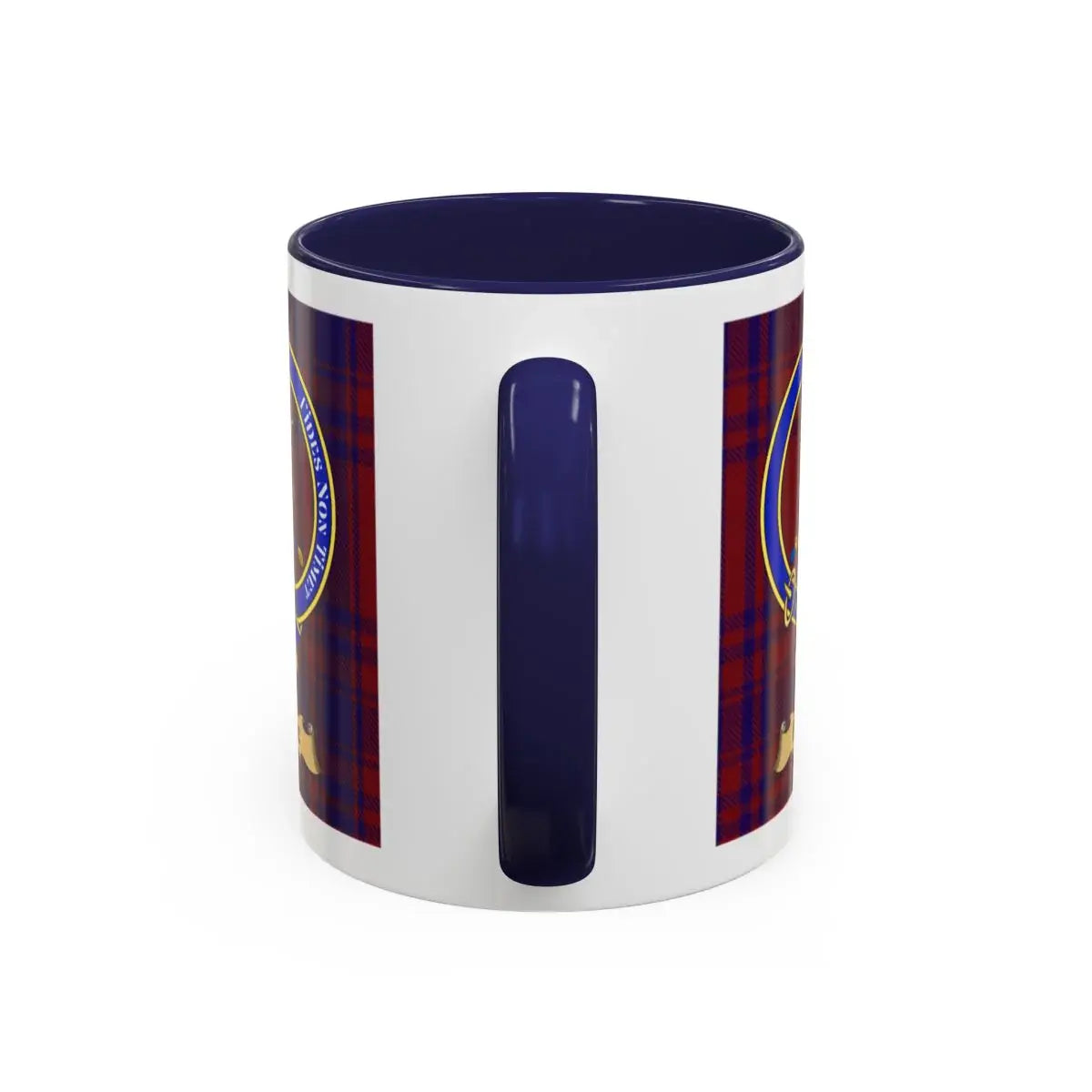 Kyle clan crest mug shown in 11 oz and 15 oz sizes