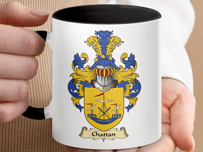 Clan Chattan Scottish Coat of Arms Accent Coffee Mug - Living Stone Gifts