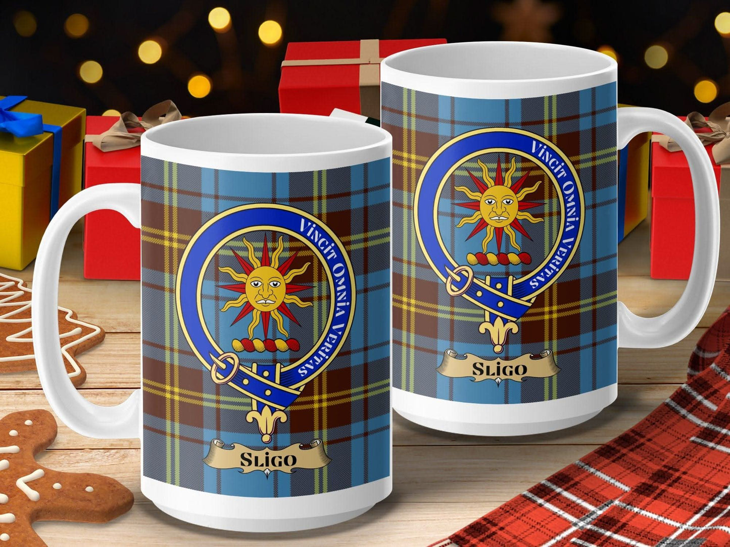 Sligo Clan Tartan Crest Coffee Mug Ceramic Gift product type