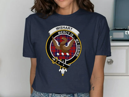 Wishart Clan Crest Tartan Mercy Is My Desire product