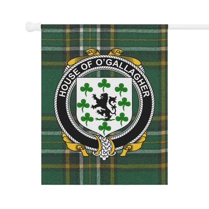 House of O'Gallagher Clan Plaid Family Crest Flag