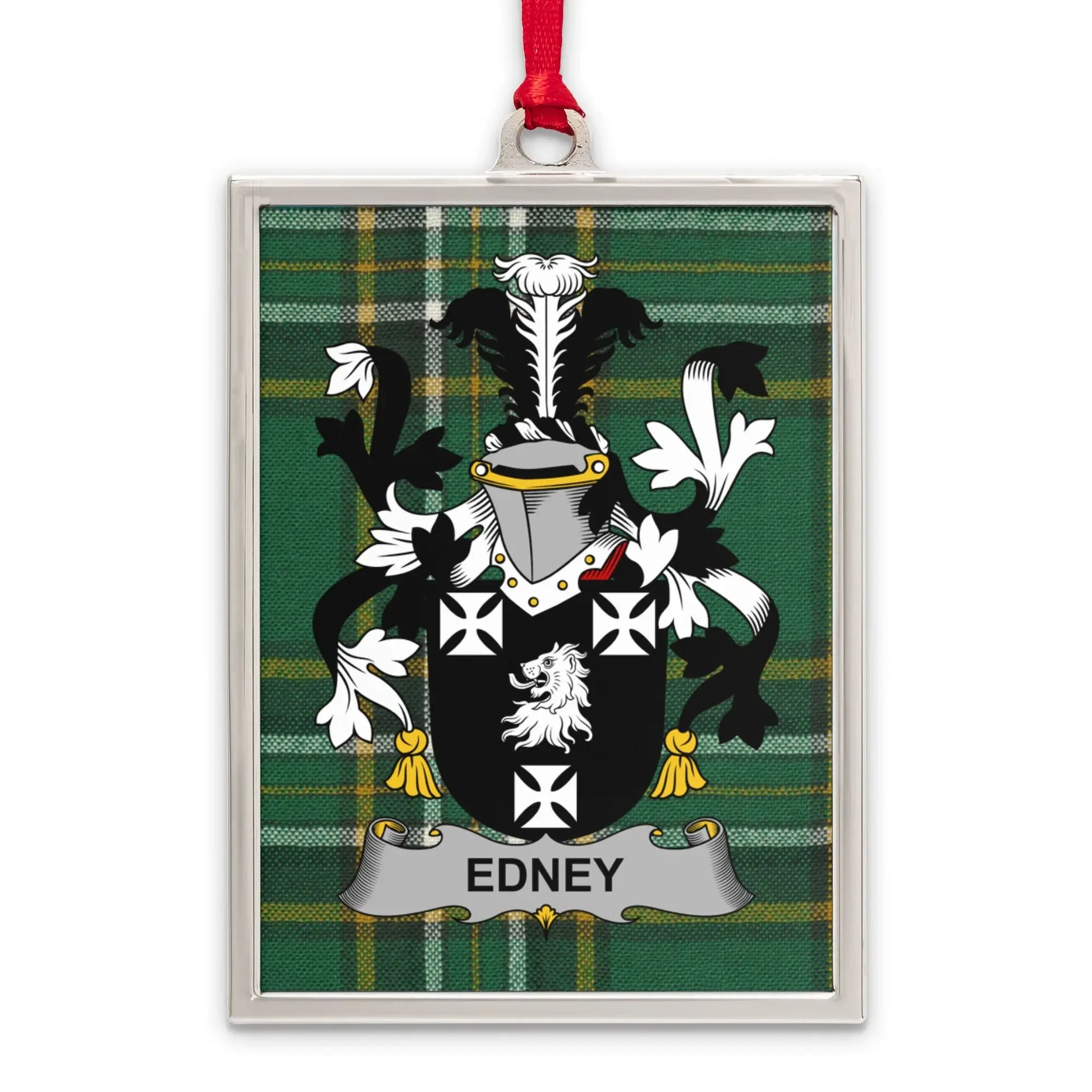 Edney Family Crest Plaid Design Ornament product