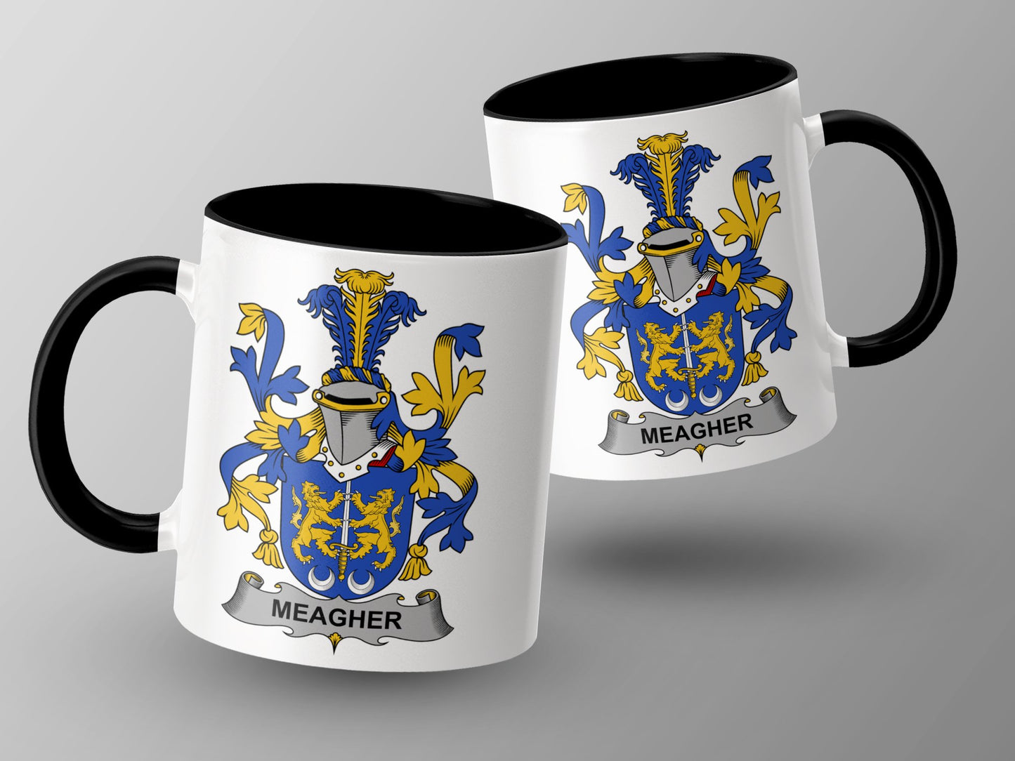 Meagher Surname Irish Coat of Arms Authentic Mug - Living Stone Gifts