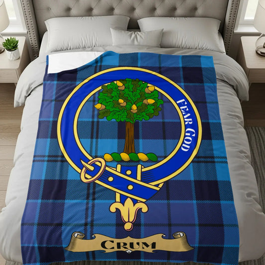 Crum Crest Design Fear God Tartan Patterned Blanket product
